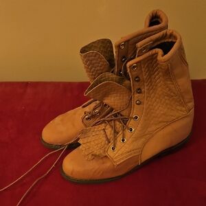Capezio Tan Lace Up Boots